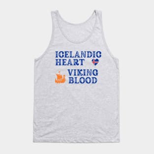 Icelandic Heart Viking Blood. Gift ideas for historical enthusiasts. Tank Top